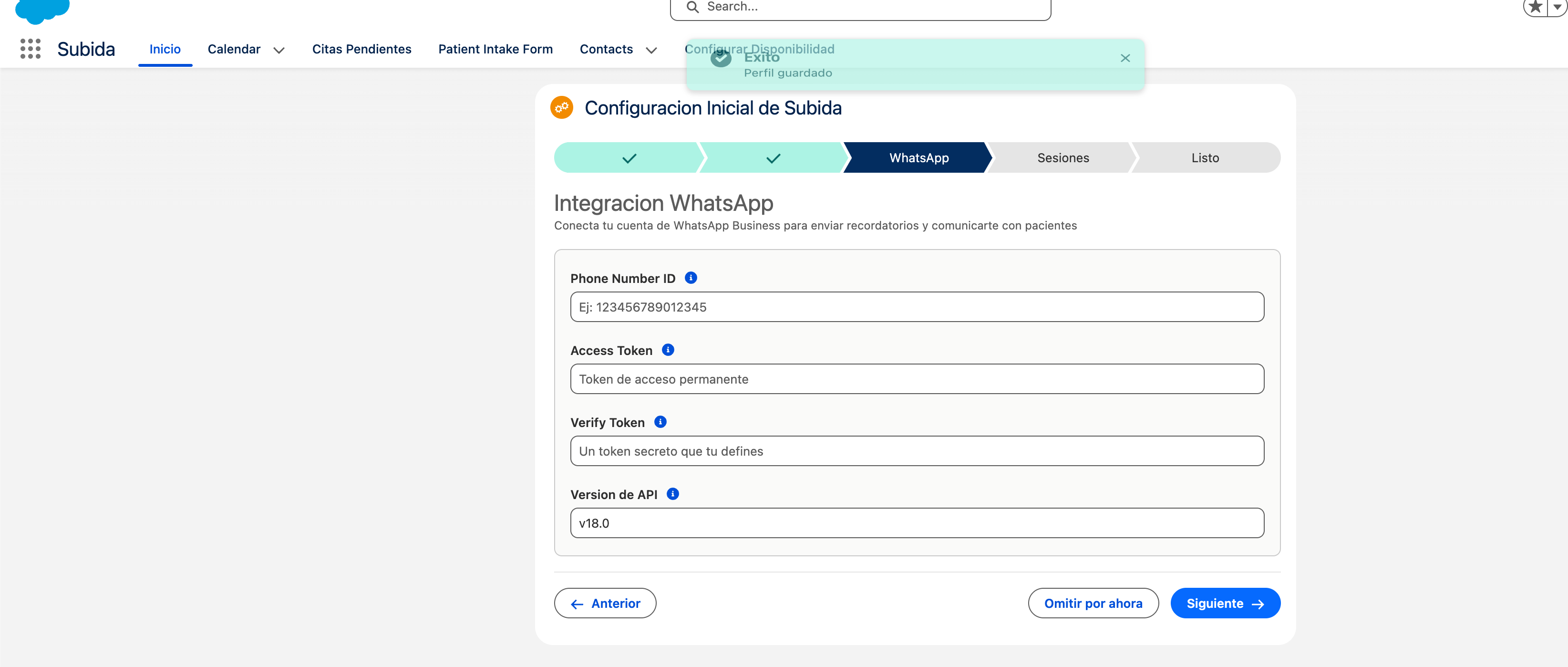 Paso 3: Integraci&oacute;n WhatsApp