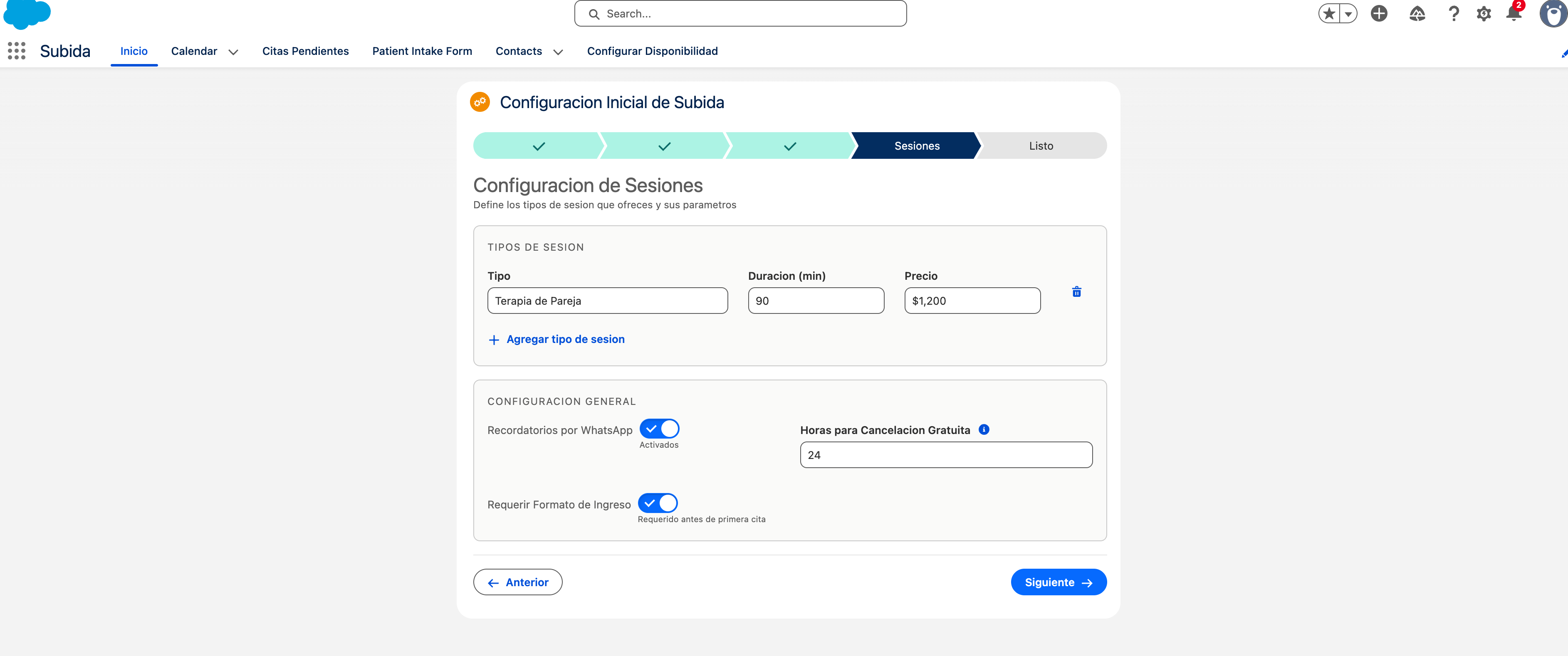 Paso 4: Tipos de Sesi&oacute;n